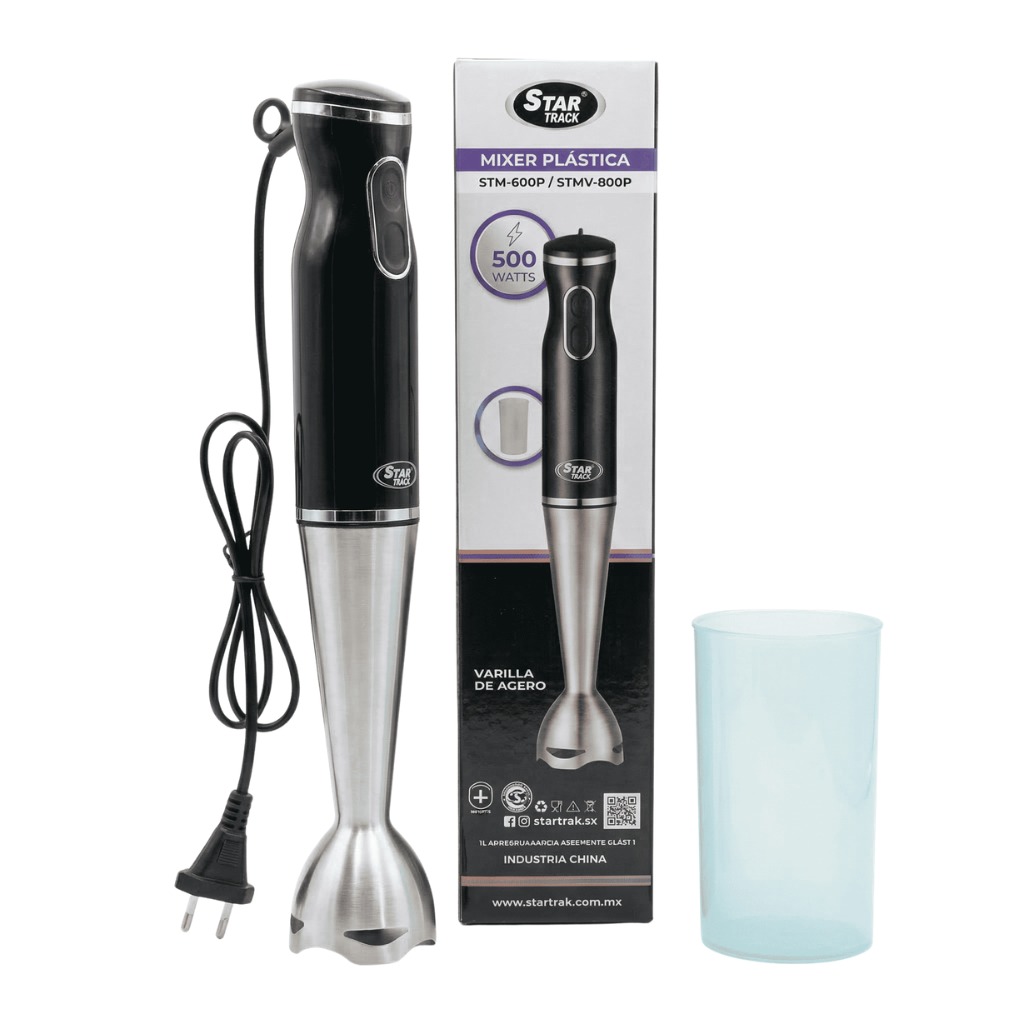 MIXER CON VASO MEDIDO Y PIPA DE ACERO