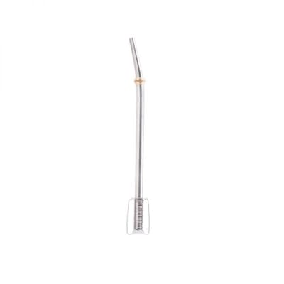 BOMBILLA ACERO INOX CON RESORTE LARGA CURVA CON ESTRIBO