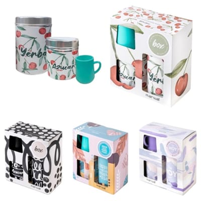KIT MATERO ECO-CUERO DISEÑO CAJA DE REGALO