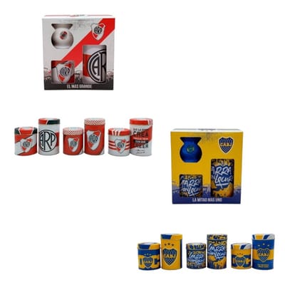 KIT MATERO FUTBOL LATAS EN CAJA REGALO