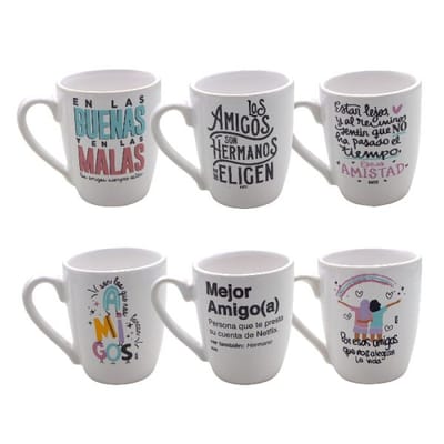 TAZA CONICA DISEÑO O FRASES (3001)
