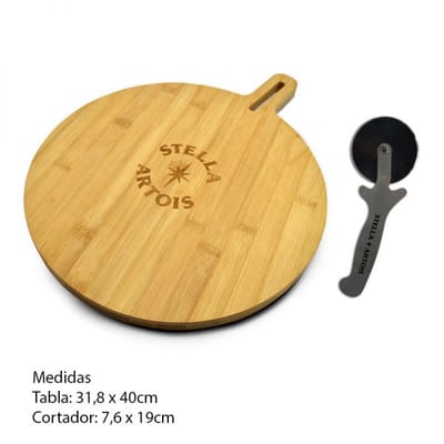 TABLA DE PIZZA + CORTADOR