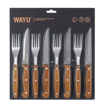 SET CUCHILLOS Y TENEDORES PRM 8 PCS