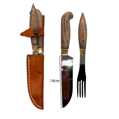 JUEGO CUCHILLO 14CM Y TENEDOR