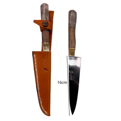 CUCHILLO 16CM ASTA DE CIERVO Y MADERA