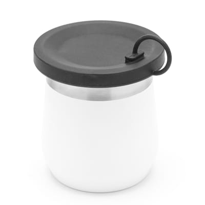 MATE ACERO BLANCO C/ TAPA SILICONA