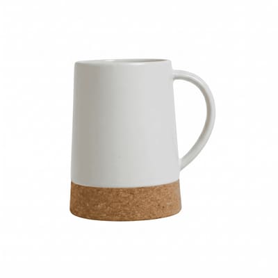 MUG NET WHITE BASE DE CORCHO 310ML