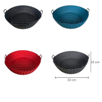 MOLDE DE SILICONA PARA AIR FRYER REDONDO GRANDE