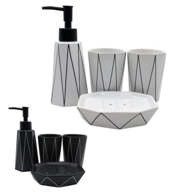 SET DE BAÑO RECINA C/RAYAS