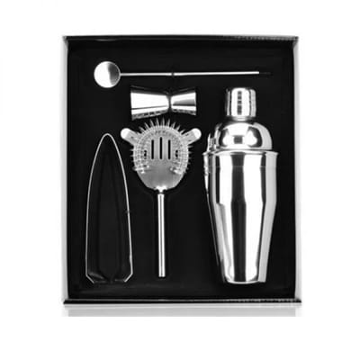 SET COCTELERA PLATEADA