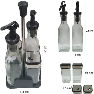 SET ACEITERA+VINAGRERA+SALERO+PIMENTERO