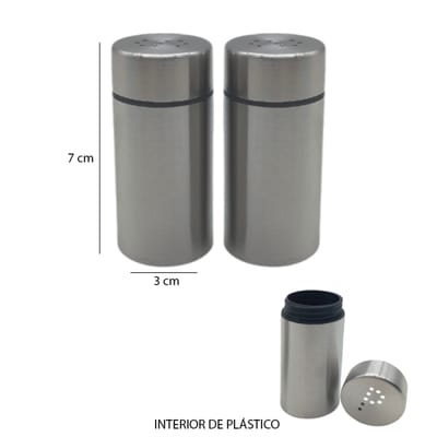 SALERO PIMENTERO ACERO INOX.