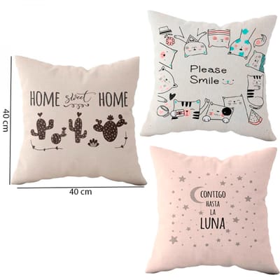 FUNDA 40 X 40 ESTAMPADA TUSOR