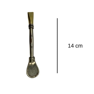 BOMBILLA DE ALPACA MINI DORADO