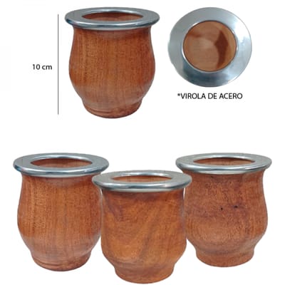 MATE CAMIONERO DE ALGARROBO CON VIROLA ACERO
