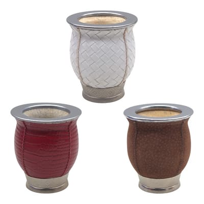 MATE CAMIONERO PU INTERIOR CALABAZA C/VIROLA DE ACERO